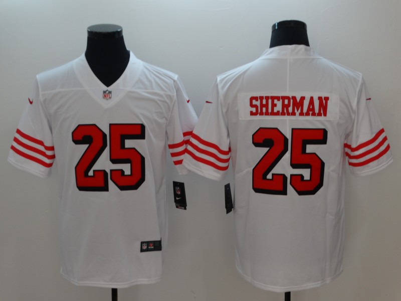 Men San Francisco 49ers #25 Sherman White Nike Vapor Untouchable Limited Playe NFL Jerseys->san francisco 49ers->NFL Jersey